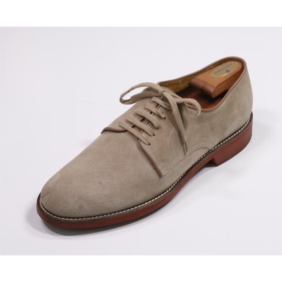 Polo Ralph Lauren Mens Beige Suede Oxford Derby Shoes US 11 D